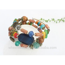 Wholesale Fahion Colorful Jade Acrylic Afete Women Beaded Bracelet